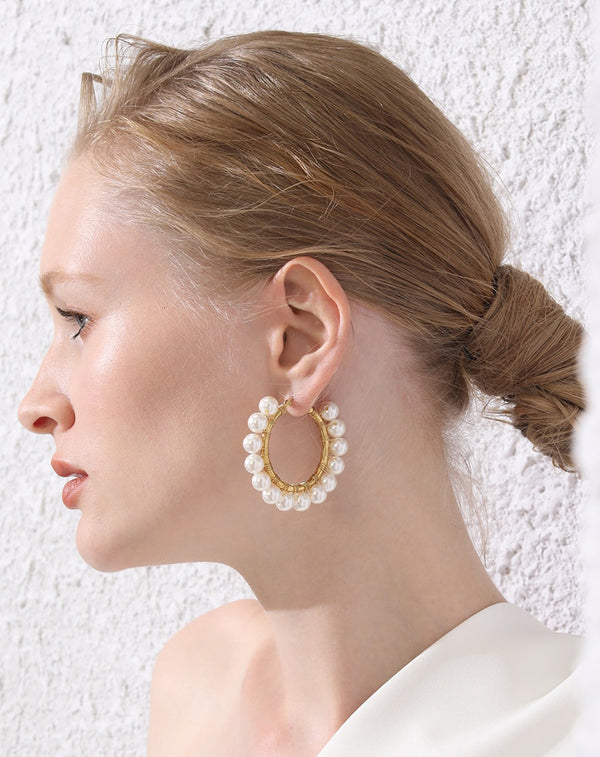 Riley Pearl Hoops