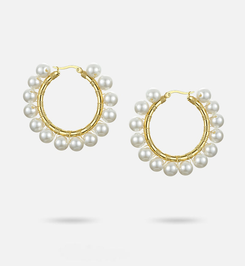 Riley Pearl Hoops